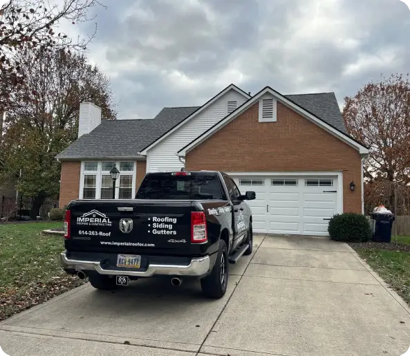 Imperial Roofing on site - Roof repair, rounded