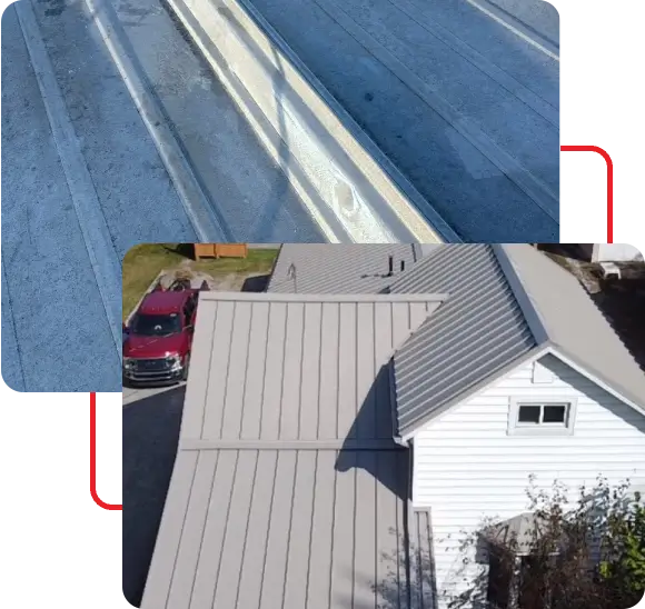 Metal roofing installed by Imperial Roofing