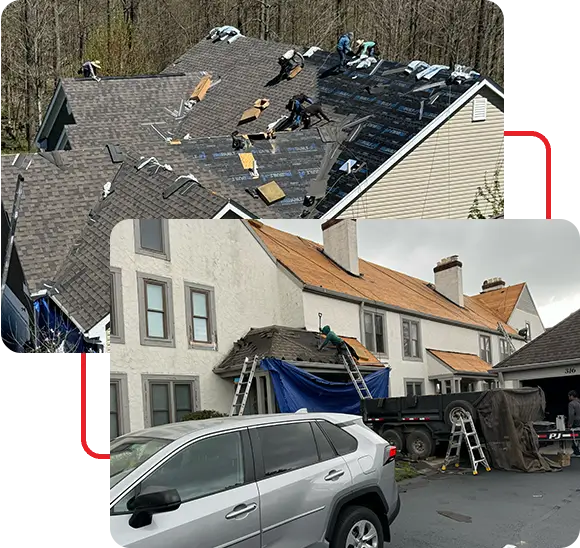 Roof replacement and tarping