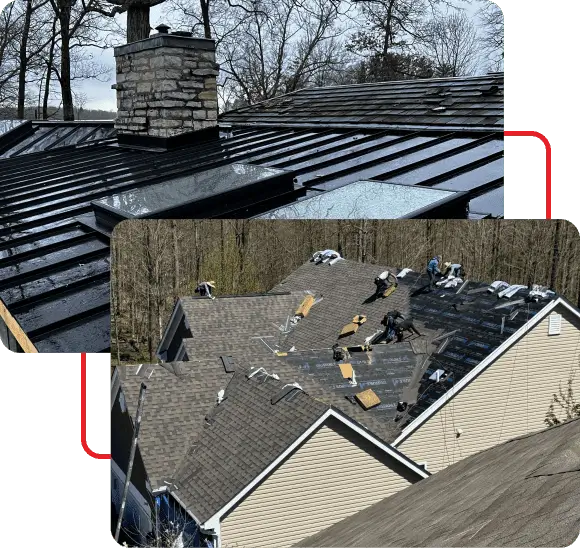 metal roofing skylight roof replacement split